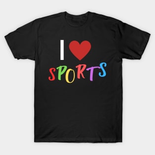 I love sports fun letters T-Shirt